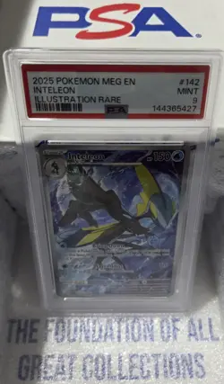 2025 Pokemon Mega Evolution Inteleon Illustration Rare #142/132 PSA 9 - Image 1