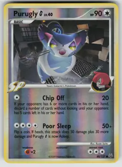 Purugly G 88/127 Common Platinum Pokemon Reverse Holo Lightly Played - Image 1