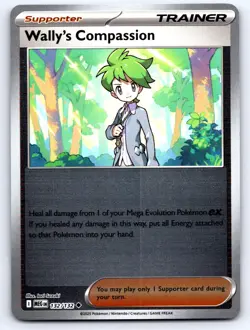 Wally's Compassion 132/132 Uncommon Mega Evolution Pokemon Reverse Holo LP - Image 1