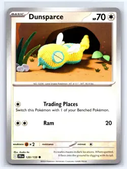 Dunsparce 120/159 Common Journey Together Pokemon Lightly Played - Image 1
