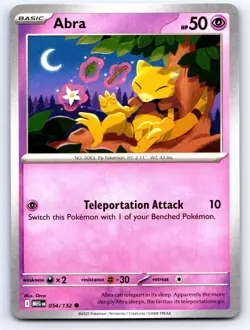 Abra 054/132 Common Mega Evolution Pokemon Lightly Played - Image 1