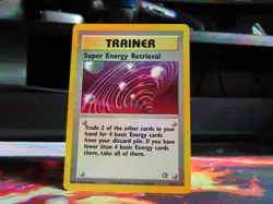 Super Energy Retrieval Neo Genesis LP Pokemon Card WOTC Vintage Trainer Rare - Image 1
