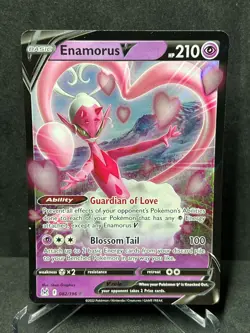 Pokemon Enamorus V 082/196 Lost Origin Holo Near Mint - Image 1