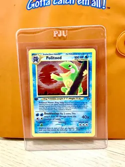 2001 POKEMON NEO DISCOVERY #8 POLITOED First Edition HOLO LP - Image 3
