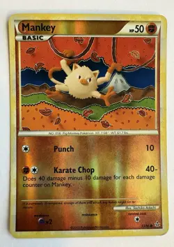 Mankey 53/95 Reverse Holo HGSS Unleashed - Pokemon TCG HP - Image 1