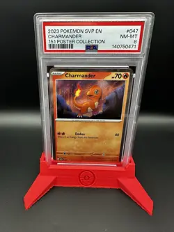 Pokemon TCG Charmander 151 Poster Collection 047 Promo Psa 8 - Image 1