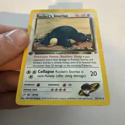 Pokemon TCG Rocket's Snorlax 33/132 1st EDITION - Image 3