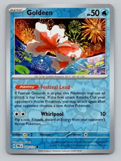 Goldeen 044/167 Common Twilight Masquerade Pokemon Reverse Holo Near Mint - Image 1