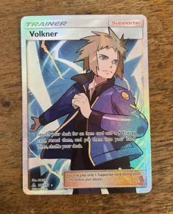 Pokemon TCG Volkner 156/156 Full Art Trainer Ultra Rare Prism Holo - Image 1