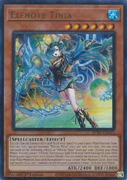 Yugioh! Elfnote Tinia - BPRO-EN011 - Ultra Rare - 1st Edition Near Mint, English - Image 1