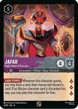 Jafar High Sultan of Lorcana 32/P2 Non-Foil Promo NM Disney Lorcana - Image 1