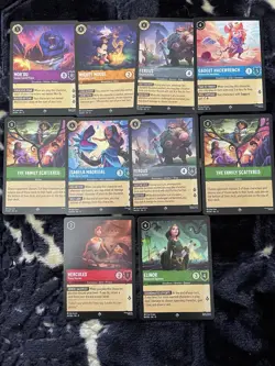 Disney Lorcana Tcg Super Rare Bundle X10 Cards - Image 1