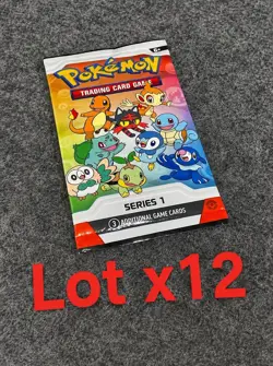 Pokemon TCG: First Partner Illustration Collection Series 1 Booster Pack LOT x12 - Image 1