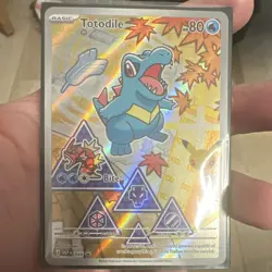 Pokemon TCG MEP Promo Holo 3-Card Lot Chikorita Cyndaquil Totodile 046-048 - Image 3