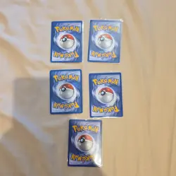 Wizards of the Coast Pokemon TCG Base Set 5 Card Lot 1999 English Nidoran - Image 2