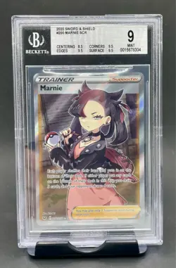 BGS 9 Marnie #200 Full Art 2020 Pokemon Sword & Shield Base MINT - Image 1