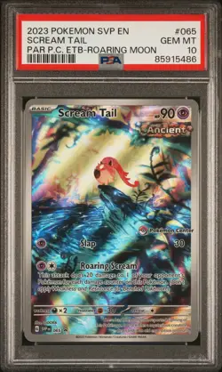 PSA 10 Scream Tail Pokemon Center Promo #065 Roaring Moon Paradox Rift PC ETB - Image 1