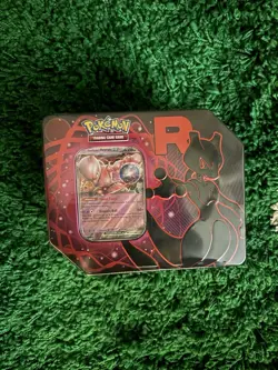 Pokemon TCG Team Rocket Tin (NEW) SEALED Mewtwo - Image 1