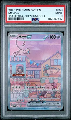 2023 POKEMON SVP EN-SV BLACK STAR PROMO 151 ULTRA-PREMIUM COLL #053 MEW EX PSA 9 - Image 1