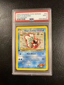 Pokemon Gym Heroes #55 - Misty's Seaking - MINT - 1st Edition - PSA 9! - Image 2