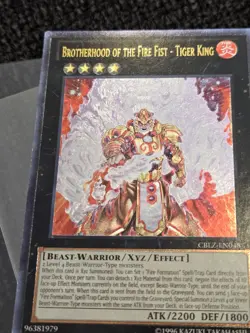 Yugioh Brotherhood Of The Fire Fist - Tiger King CBLZ-EN048 Ultimate Rare LP - Image 2