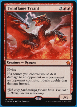 Twinflame Tyrant Foundations MINT Red Mythic Rare MTG CARD (ID# 503126) ABUGames - Image 1
