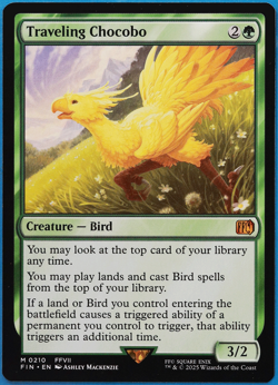 Traveling Chocobo Final Fantasy MINT Green Mythic Rare CARD (503116) ABUGames - Image 1