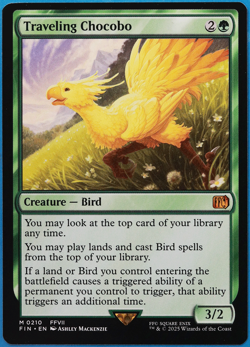 Traveling Chocobo Final Fantasy MINT Green Mythic Rare CARD (503115) ABUGames - Image 1