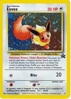 POKEMON EEVEE BLACK STAR PROMO HOLO CARD NO. 11 - Image 1