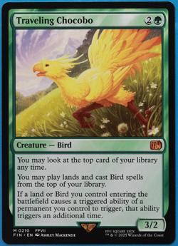 Traveling Chocobo Final Fantasy MINT Green Mythic Rare CARD (503114) ABUGames - Image 1