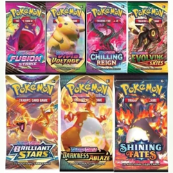 Pokemon TCG Authentic Factory Sealed Booster Pack w/Mystery V Card Bundle - Image 1