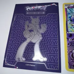 Pokemon Card 2014 Skorupi 38/111 XY Furious Fists Reverse Holo + MewTwo Sleeve - Image 3