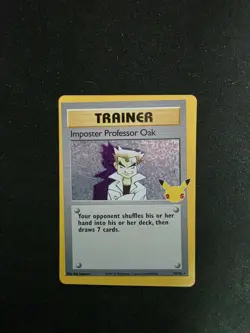 IMPOSTER PROFESSOR OAK - 73/102 - CELEBRATIONS - MISSPRINT - POKEMON CARD - Image 1