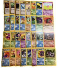 1999 Pokemon Cards Complete Fossil Unlimited Common & Uncommon 32 Card Set LP-NM - Image 1