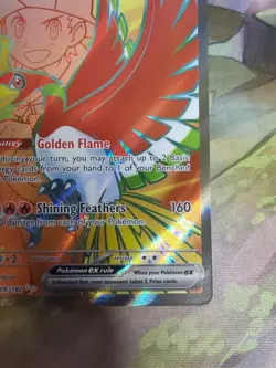 Pokemon TCG Destined Rivals Ethan's Ho-Oh EX Ultra Rare Full Art Card 209/182 - Image 5
