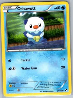 Oshawott 27/114 Non Holo Black and White - Pokemon Card - NM - Image 1