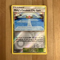 Pokemon Misty's Cerulean Cerulean City Gym Sun & Moon 61/68 Reverse Holo - Image 1