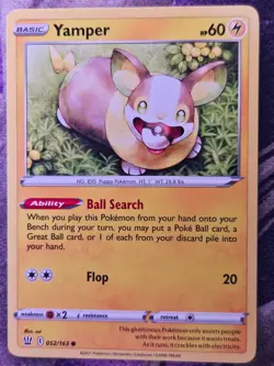 Yamper 052/163 Common Battle Styles Pokemon Near Mint - Image 1
