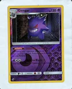 Gengar Reverse Holo Holo Rare Crimson Invasion 38/111 Pokemon - Reverse Holo - Image 1