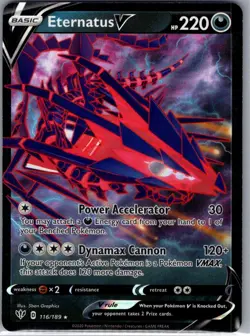 Eternatus V 116/189 SWSH03: Darkness Ablaze - Pokemon Card - NM - Image 1