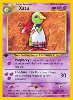 1st Edition Xatu 052/111 LP Neo Genesis - Image 1