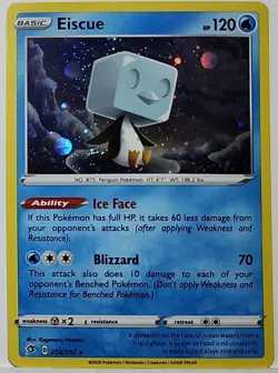 HD Fart Swirl 🌀 Eiscue 054/192 Cosmos Holo Rare Pokemon TCG Promo - Image 2
