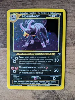 Pokemon TCG Neo Discovery Houndoom Holo Rare Card 4/75 English - Image 2