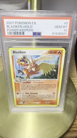 Pokemon Blaziken EX Power Keepers Holo Swirl PSA 10 LOW POP 72 Low Gem Rate 15% - Image 2