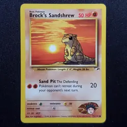 Brock's Sandshrew 72/132 Unlimited Common Gym Heroes Pokemon Near Mint - Image 1