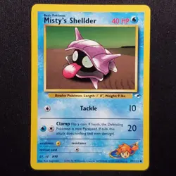 Misty's Shellder 89/132 Unlimited Common Gym Heroes Pokemon Lightly Played - Image 1