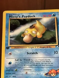 Pokemon - Misty's Psyduck 054/132 Gym Heroes Regular LP - Image 2