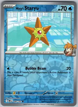 Misty's Staryu 046/182 Common Destined Rivals Pokemon Reverse Holo Near Mint - Image 1
