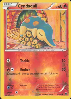 Cyndaquil 18/162 Common BREAKthrough Pokemon Reverse Holo Near Mint - Image 1