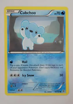 Cubchoo 40/135 Common Plasma Storm Pokemon Near Mint - Image 1